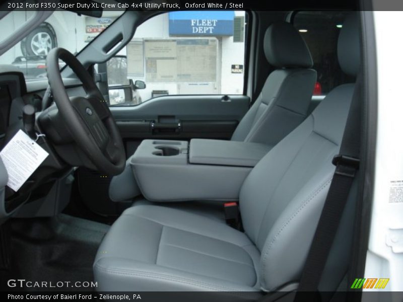  2012 F350 Super Duty XL Crew Cab 4x4 Utility Truck Steel Interior