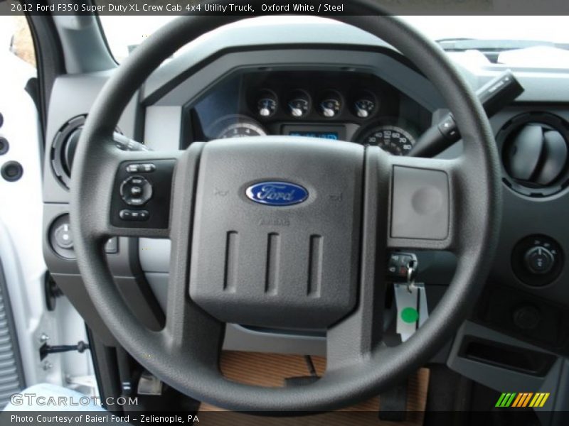  2012 F350 Super Duty XL Crew Cab 4x4 Utility Truck Steering Wheel