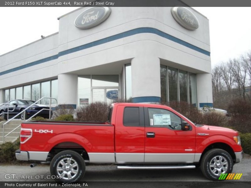 Race Red / Steel Gray 2012 Ford F150 XLT SuperCab 4x4