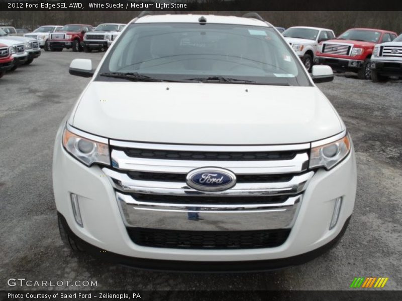White Suede / Medium Light Stone 2012 Ford Edge SEL AWD