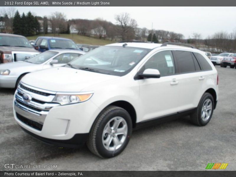 White Suede / Medium Light Stone 2012 Ford Edge SEL AWD