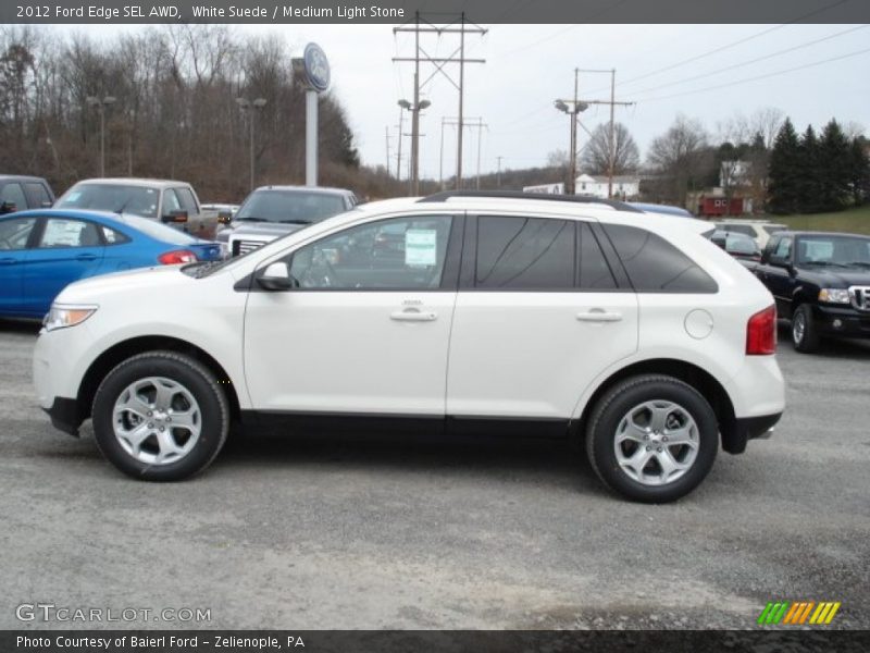 White Suede / Medium Light Stone 2012 Ford Edge SEL AWD