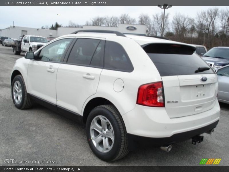 White Suede / Medium Light Stone 2012 Ford Edge SEL AWD