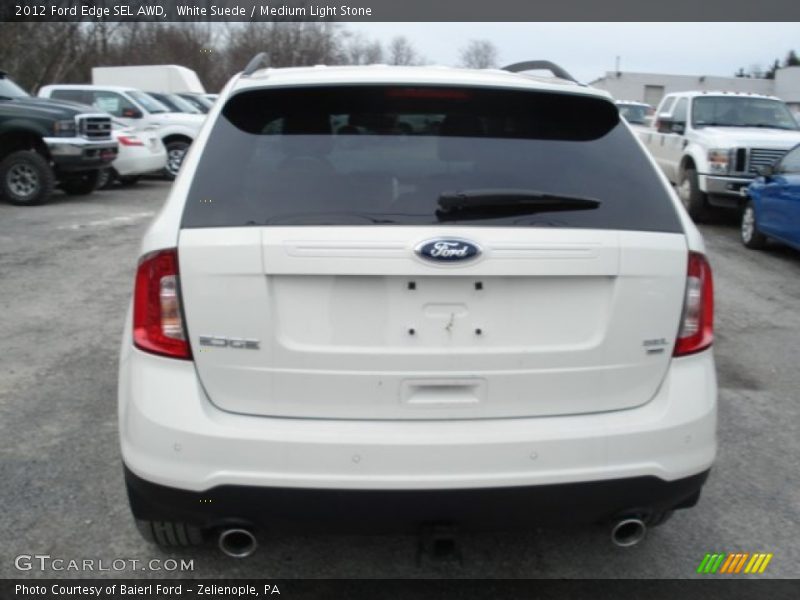 White Suede / Medium Light Stone 2012 Ford Edge SEL AWD