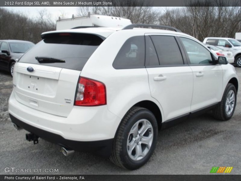 White Suede / Medium Light Stone 2012 Ford Edge SEL AWD
