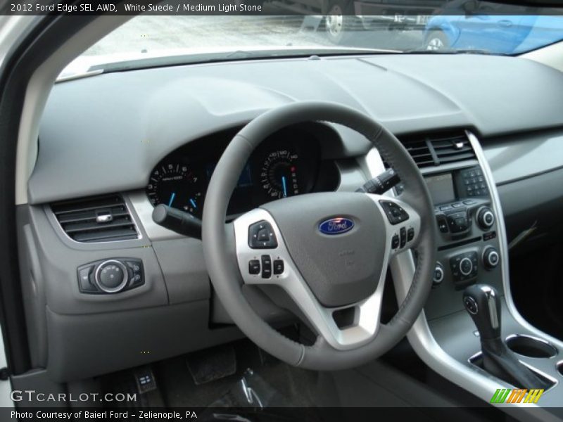 White Suede / Medium Light Stone 2012 Ford Edge SEL AWD