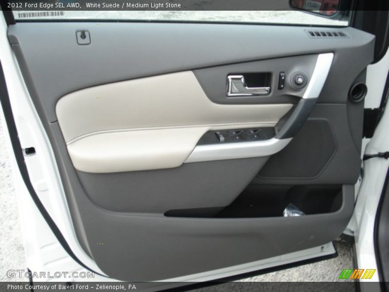 White Suede / Medium Light Stone 2012 Ford Edge SEL AWD