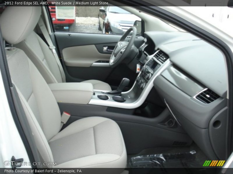 White Suede / Medium Light Stone 2012 Ford Edge SEL AWD