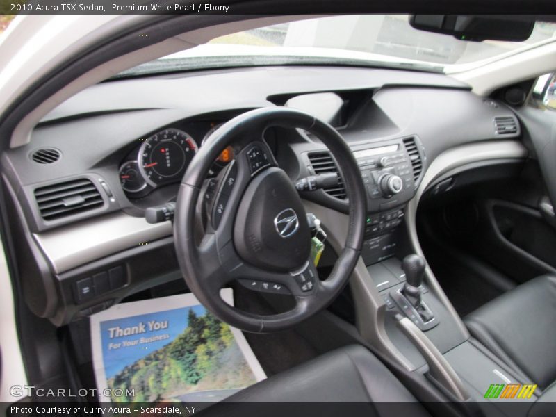 Premium White Pearl / Ebony 2010 Acura TSX Sedan
