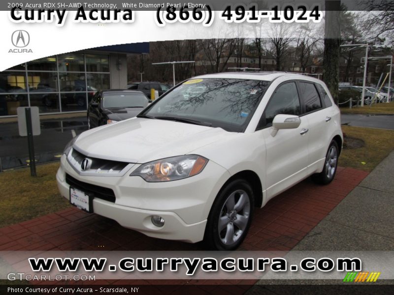 White Diamond Pearl / Ebony 2009 Acura RDX SH-AWD Technology