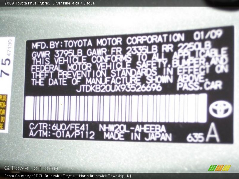 Silver Pine Mica / Bisque 2009 Toyota Prius Hybrid
