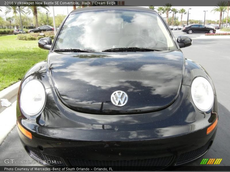 Black / Cream Beige 2008 Volkswagen New Beetle SE Convertible