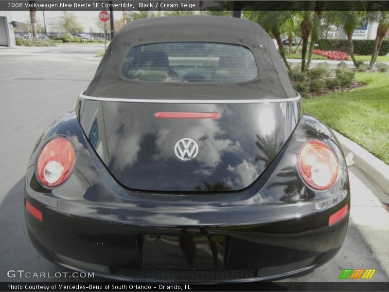 Black / Cream Beige 2008 Volkswagen New Beetle SE Convertible