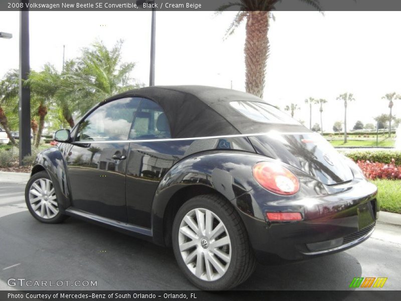 Black / Cream Beige 2008 Volkswagen New Beetle SE Convertible