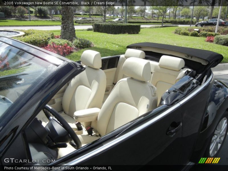 Black / Cream Beige 2008 Volkswagen New Beetle SE Convertible