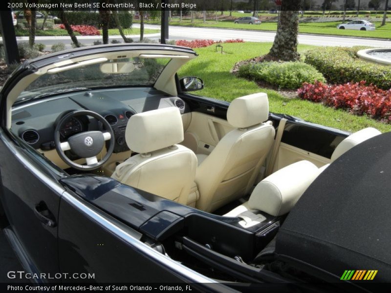 Black / Cream Beige 2008 Volkswagen New Beetle SE Convertible