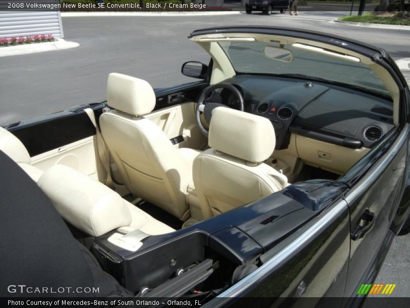 Black / Cream Beige 2008 Volkswagen New Beetle SE Convertible