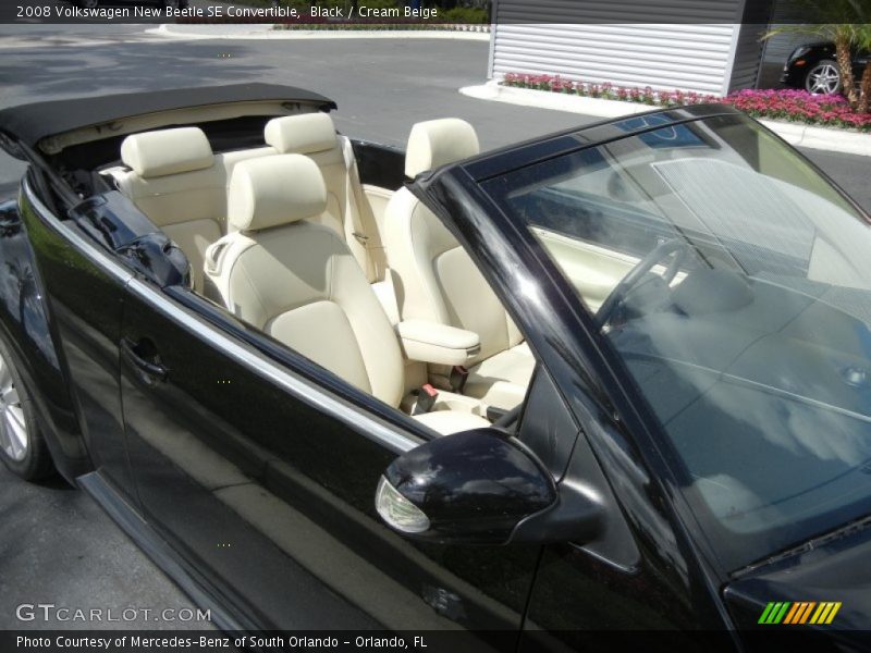 Black / Cream Beige 2008 Volkswagen New Beetle SE Convertible