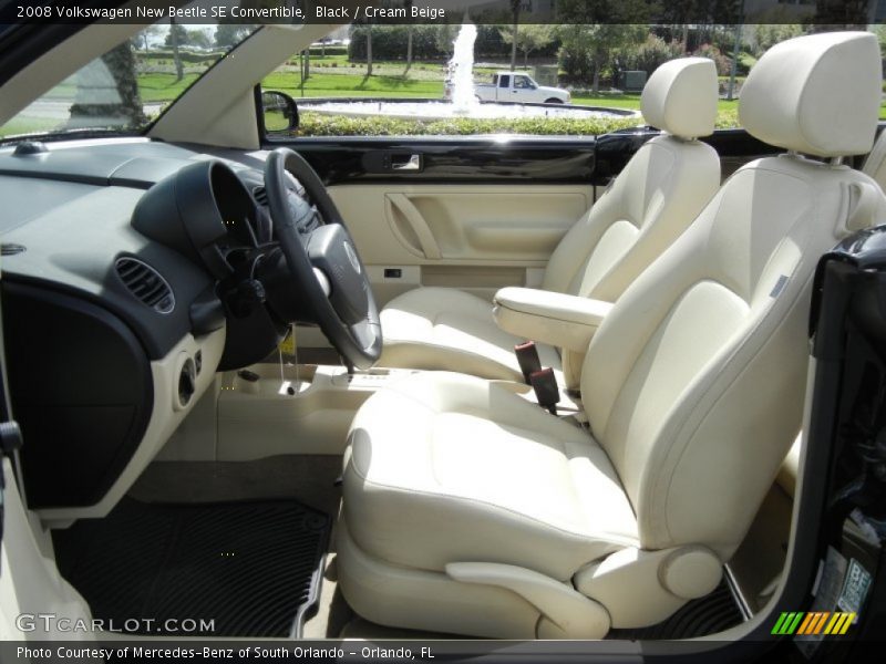 Black / Cream Beige 2008 Volkswagen New Beetle SE Convertible