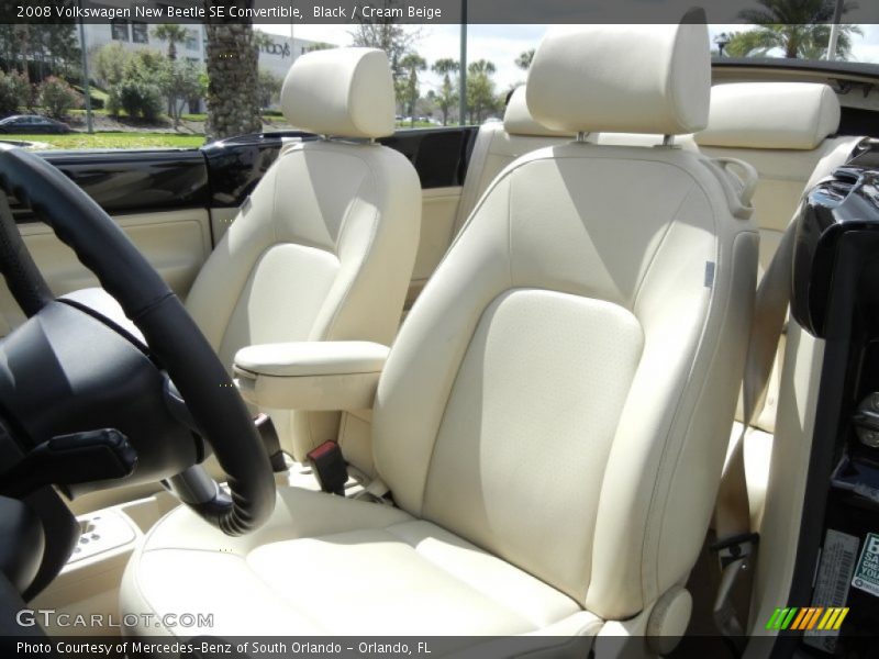 Black / Cream Beige 2008 Volkswagen New Beetle SE Convertible