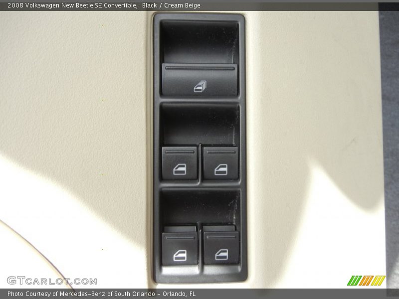 Black / Cream Beige 2008 Volkswagen New Beetle SE Convertible