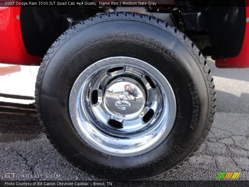 Flame Red / Medium Slate Gray 2007 Dodge Ram 3500 SLT Quad Cab 4x4 Dually