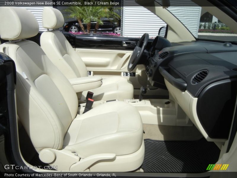 Black / Cream Beige 2008 Volkswagen New Beetle SE Convertible