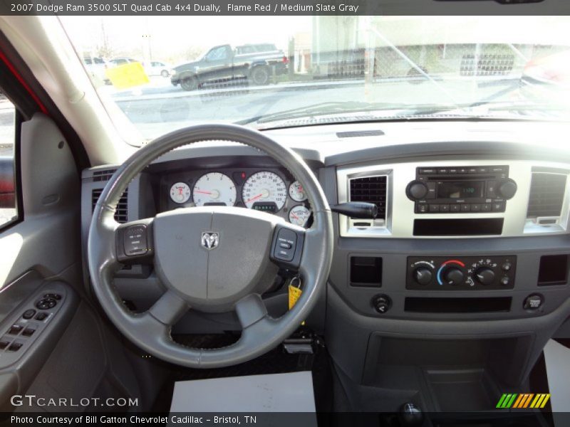 Flame Red / Medium Slate Gray 2007 Dodge Ram 3500 SLT Quad Cab 4x4 Dually