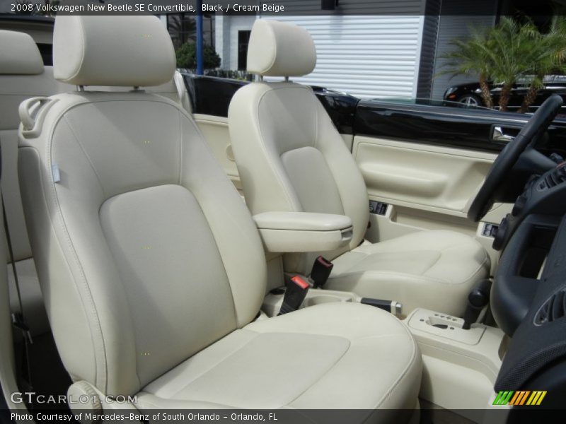 Black / Cream Beige 2008 Volkswagen New Beetle SE Convertible