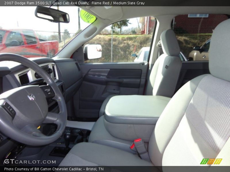 Flame Red / Medium Slate Gray 2007 Dodge Ram 3500 SLT Quad Cab 4x4 Dually