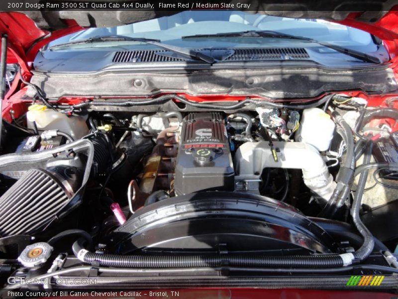 Flame Red / Medium Slate Gray 2007 Dodge Ram 3500 SLT Quad Cab 4x4 Dually