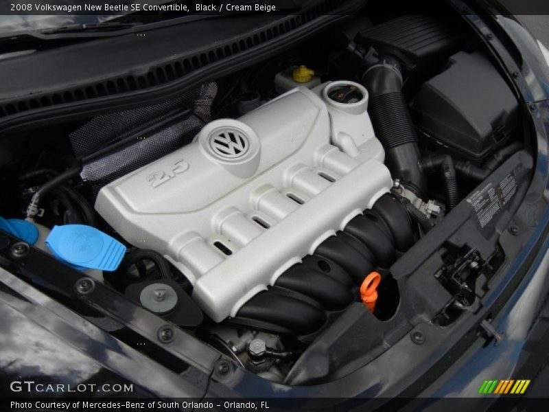 Black / Cream Beige 2008 Volkswagen New Beetle SE Convertible