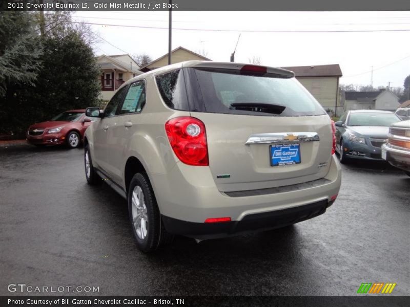Gold Mist Metallic / Jet Black 2012 Chevrolet Equinox LS