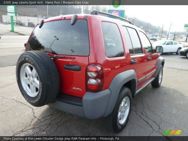 Flame Red / Medium Slate Gray 2005 Jeep Liberty Sport 4x4