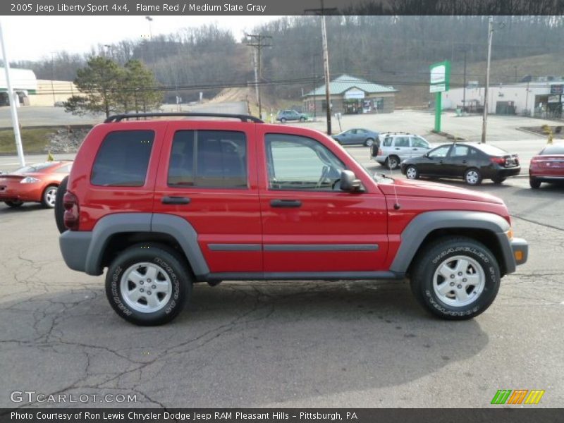 Flame Red / Medium Slate Gray 2005 Jeep Liberty Sport 4x4