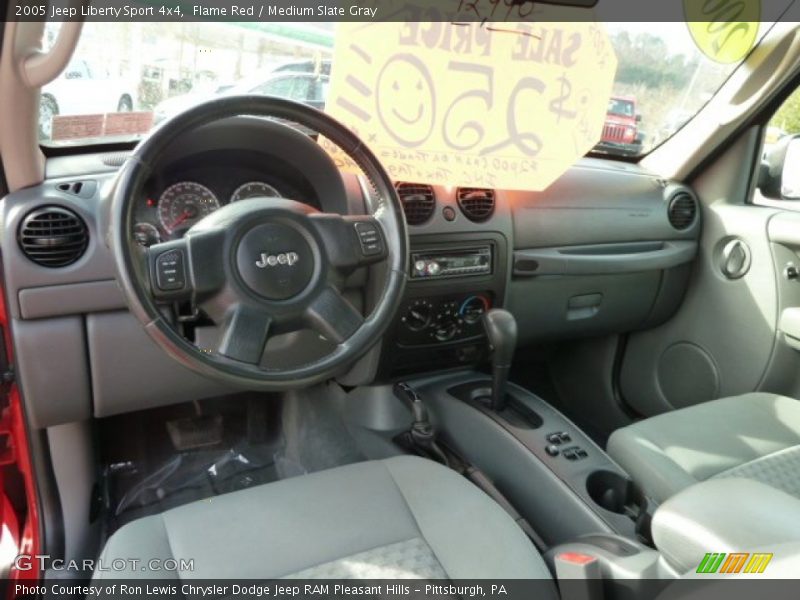 Flame Red / Medium Slate Gray 2005 Jeep Liberty Sport 4x4