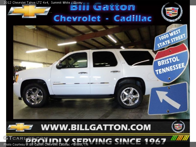 Summit White / Ebony 2012 Chevrolet Tahoe LTZ 4x4