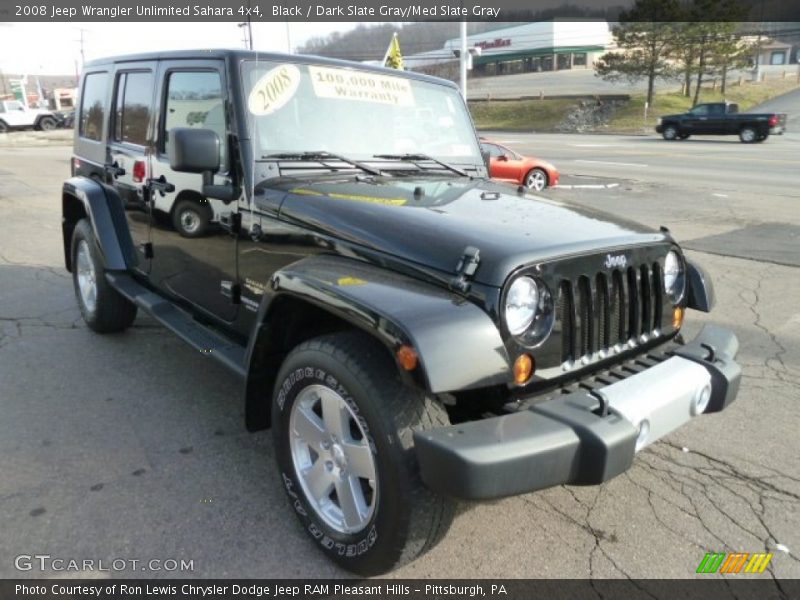 Black / Dark Slate Gray/Med Slate Gray 2008 Jeep Wrangler Unlimited Sahara 4x4
