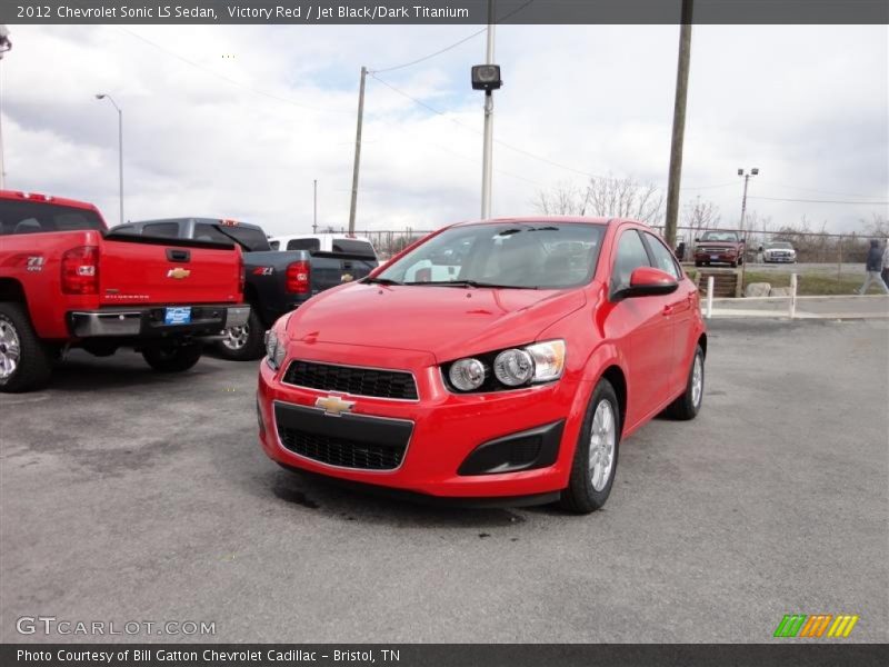Victory Red / Jet Black/Dark Titanium 2012 Chevrolet Sonic LS Sedan