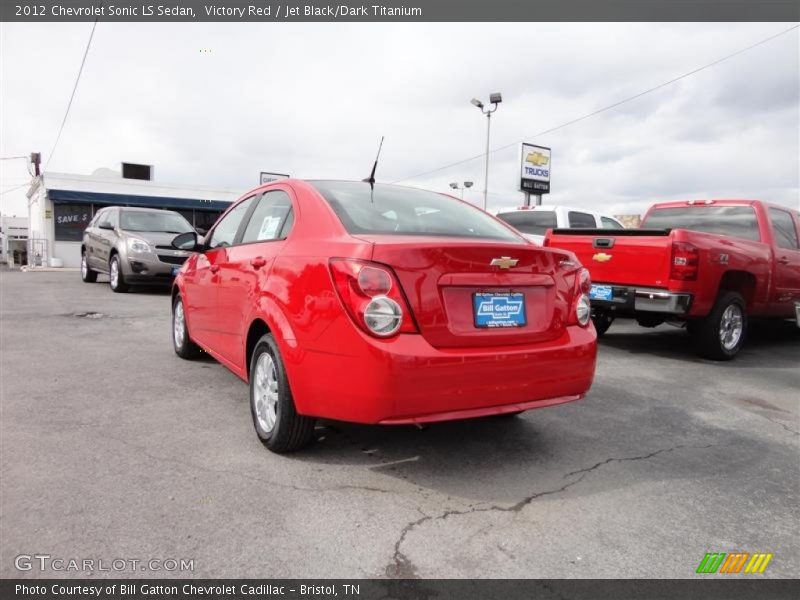 Victory Red / Jet Black/Dark Titanium 2012 Chevrolet Sonic LS Sedan