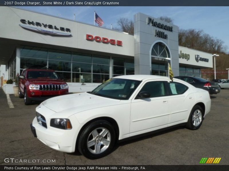 Stone White / Dark Slate Gray/Light Graystone 2007 Dodge Charger