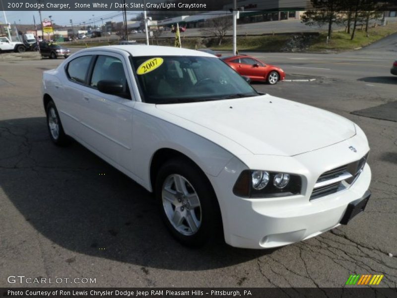 Stone White / Dark Slate Gray/Light Graystone 2007 Dodge Charger