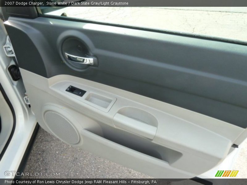 Stone White / Dark Slate Gray/Light Graystone 2007 Dodge Charger