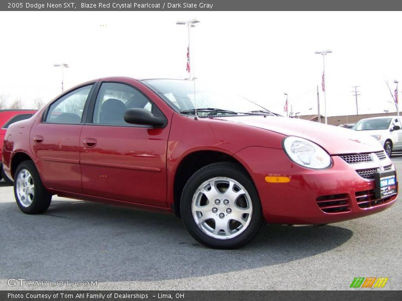 Blaze Red Crystal Pearlcoat / Dark Slate Gray 2005 Dodge Neon SXT