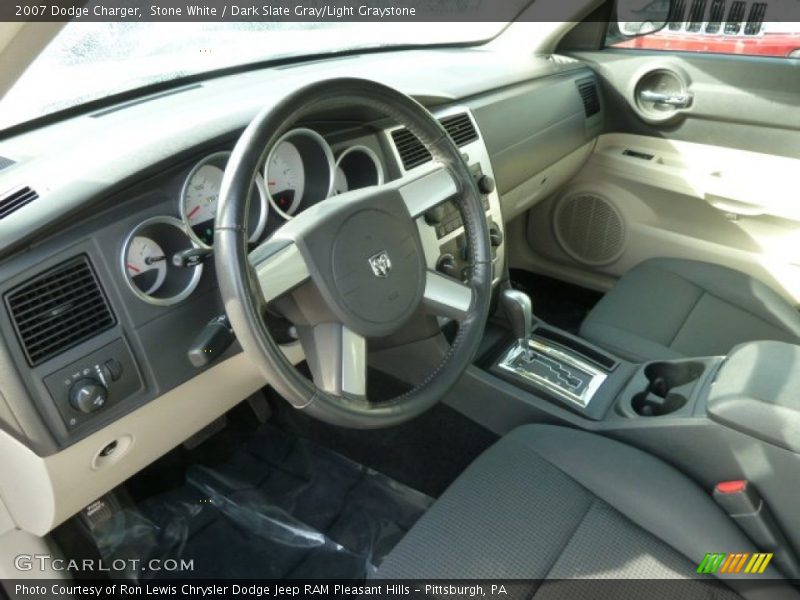 Stone White / Dark Slate Gray/Light Graystone 2007 Dodge Charger