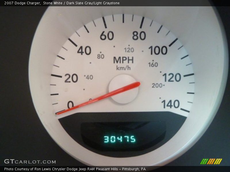 Stone White / Dark Slate Gray/Light Graystone 2007 Dodge Charger