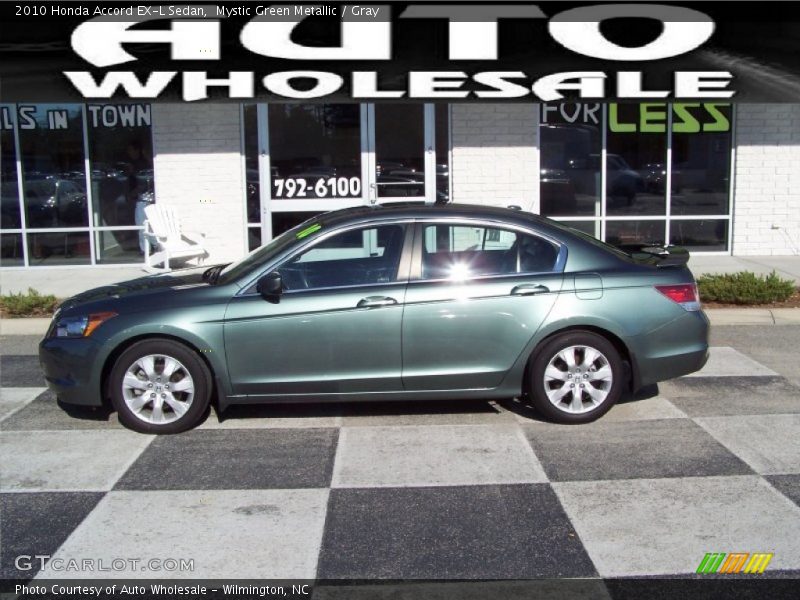 Mystic Green Metallic / Gray 2010 Honda Accord EX-L Sedan