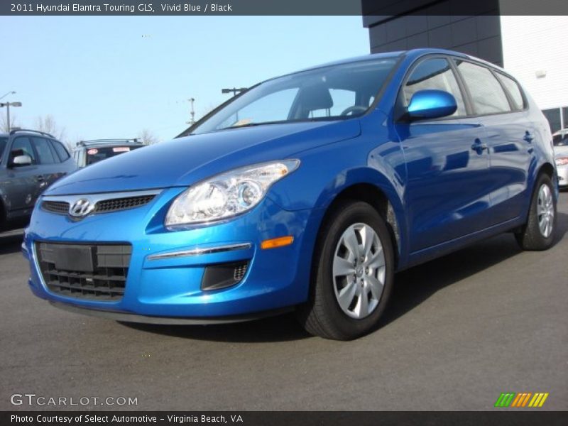 Vivid Blue / Black 2011 Hyundai Elantra Touring GLS