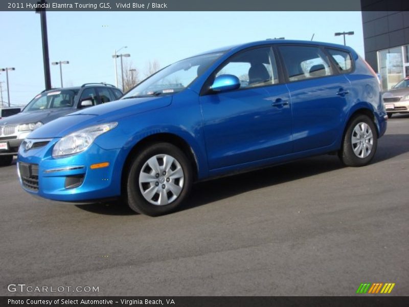 Vivid Blue / Black 2011 Hyundai Elantra Touring GLS
