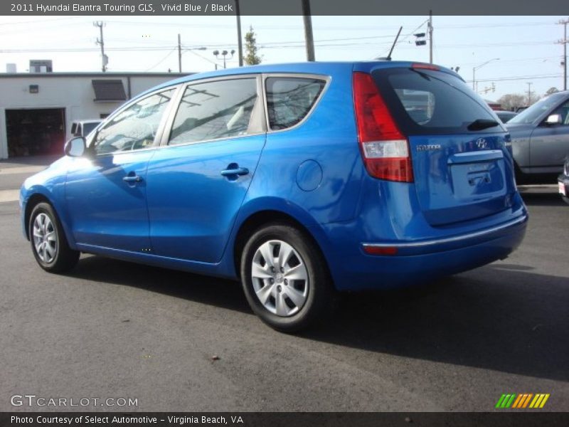 Vivid Blue / Black 2011 Hyundai Elantra Touring GLS